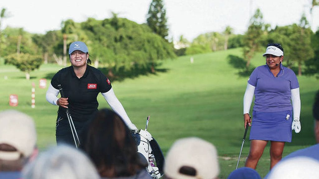 LPGA Pros Angel Yin and Lizette Salas Entertain Fans Ahead of the LOTTE